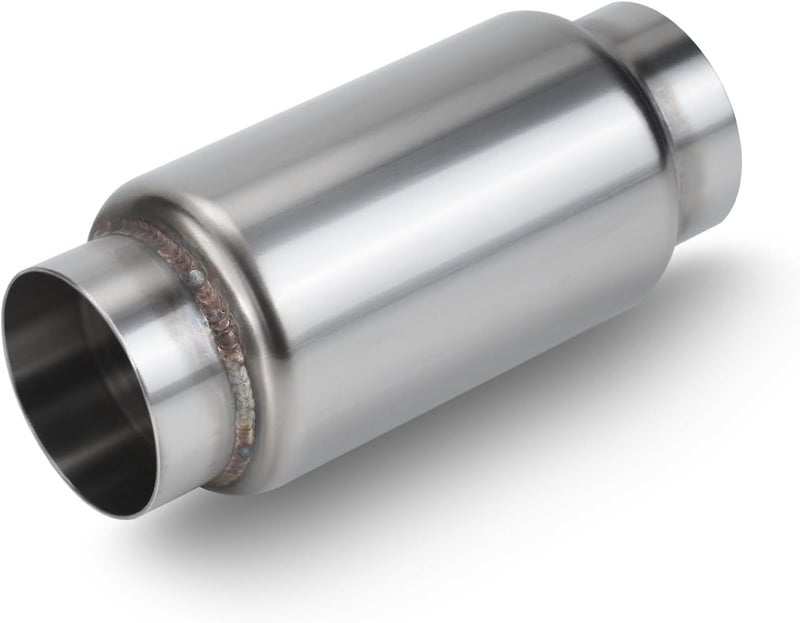 Piclafe 3" Inlet Exhaust Resonator, 3" Inlet/Outlet 9" Overall Length Exhaust Resonator Muffler - Image 1